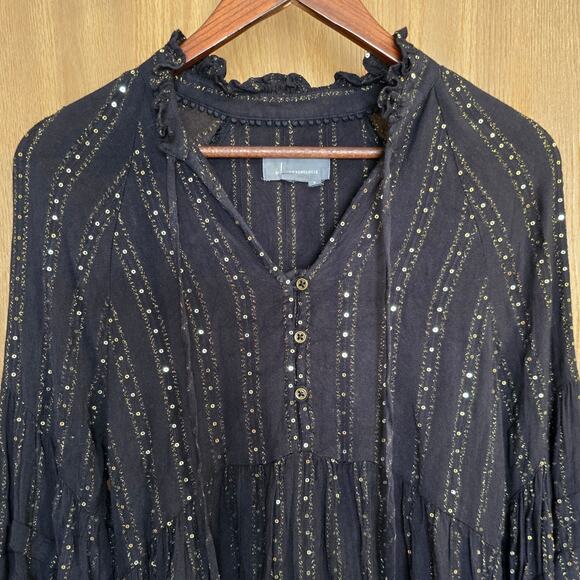 Anthropologie Quinn Sequined Tunic Blouse - Picture 5 of 12